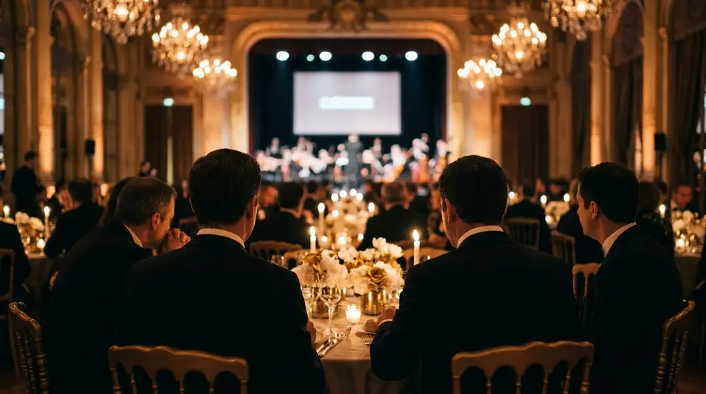 Soirée de gala d’entreprise captée dans un salon parisien