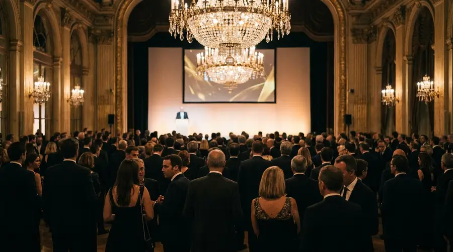 Soirée de remise de prix d’entreprise dans un lieu prestigieux