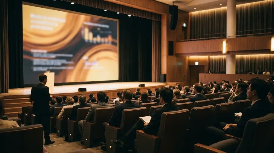 Congrès médical dans une salle de conférence moderne